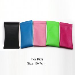 Kids PU Leather Eyewear Case 6 Dark Colors Mixed S-CS-PU-6CK Kids PU Leather Eyewear Case 6 Dark Colors Mixed S-CS-PU-6CK