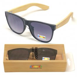 Bamboo Arm Polycarbonate Lens Sunglasses Gradually Grey Bamboo Arm Polycarbonate Lens Sunglasses Gradually Grey