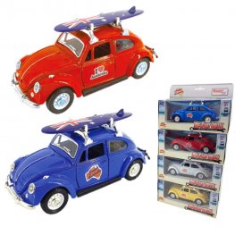 1:32 VW Beetle with Aussie Flag Surfboard on top and Cruzin & I Love Australia sticker on both sides of doors AA5746SW 1:32 VW Beetle with Aussie Flag Surfboard on top and Cruzin & I Love Australia sticker on both sides of doors AA5746SW