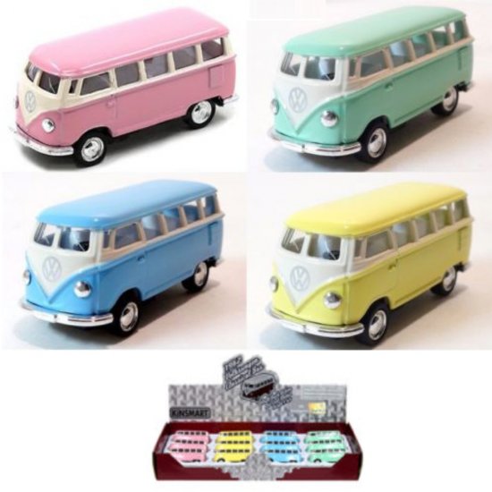 1:64, 1962 Volkswagen Classic Bus Pastel Top (2.5\" Asstd Colour) KT2546D