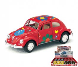 1967 Volkswagen Classical Beetle with Printing Flower 1:32 (5" Asstd Colour) KT5057DF 1967 Volkswagen Classical Beetle with Printing Flower 1:32 (5" Asstd Colour) KT5057DF