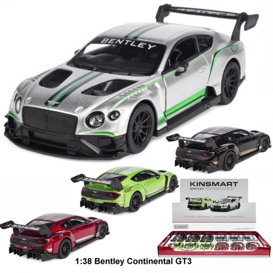1:36 5\'\' Bentley Continental GT3 (4 asst.colors) KT5417D