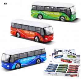 4" Diecast Models 1:64 CityBus (3 Assot.) MLQ2499D-12 4" Diecast Models 1:64 CityBus (3 Assot.) MLQ2499D-12