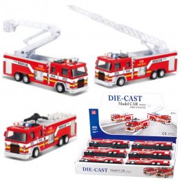 7" Diecast Models 1:32 Fire Engine Truck (3 Assot) MLQ2558D-6 7" Diecast Models 1:32 Fire Engine Truck (3 Assot) MLQ2558D-6