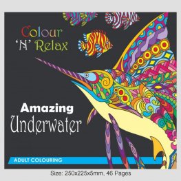 Colour 'N' Relax Amazing Underwater (46 Pages Adult Colouring Book) MM47449