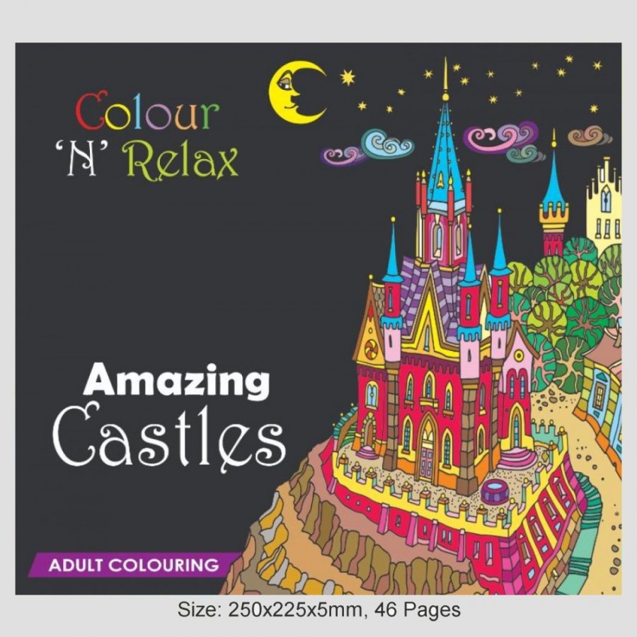 Colour \'N\' Relax Amazing Castles (46 Pages Adult Colouring Book) MM47456