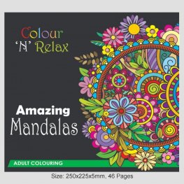 Colour 'N' Relax Amazing Mandalas (46 Pages Adult Colouring Book) MM47463