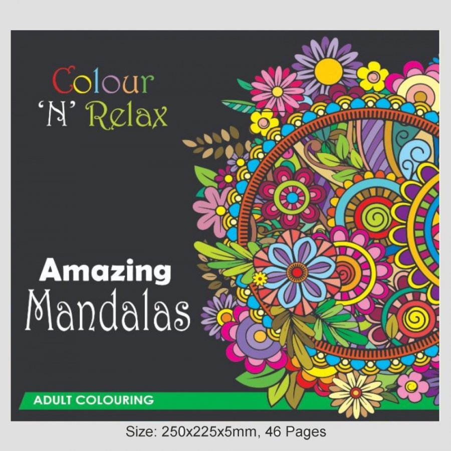 Colour \'N\' Relax Amazing Mandalas (46 Pages Adult Colouring Book) MM47463