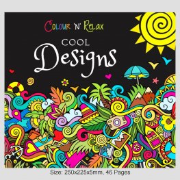 Colour 'N' Relax Cool Designs (46 Pages Adult Colouring Book) MM87103 Colour 'N' Relax Cool Designs (46 Pages Adult Colouring Book) MM87103