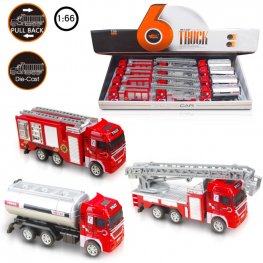 5" Diecast Models 1:66 Fire Truck (3 Assorted) MY2466D-12 5" Diecast Models 1:66 Fire Truck (3 Assorted) MY2466D-12