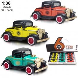 5" Diecast Models 1:36 Ford Coupe (3 Colours Asst.) MY2475D-12 5" Diecast Models 1:36 Ford Coupe (3 Colours Asst.) MY2475D-12
