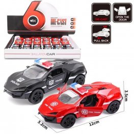5" Diecast Models Lykan Police Car & Fire Car MY2480D-12 5" Diecast Models Lykan Police Car & Fire Car MY2480D-12