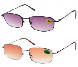 Reading Glasses Metal Frame Spring Temple Tinted Lanse R9007T Reading Glasses Metal Frame Spring Temple Tinted Lanse R9007T