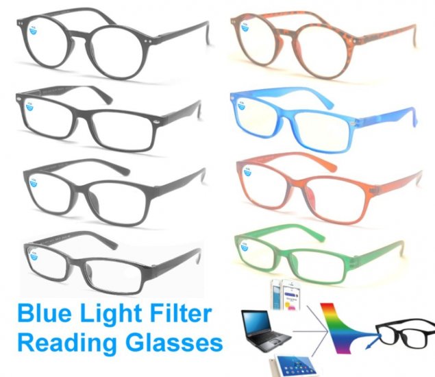 Blue Light Filter Reading Glasses 4 Style R9191/92/93/94