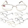 Metal Frame Reading Glasses 4 Style Assot. R9236-39