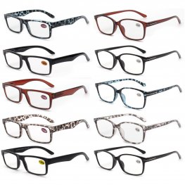 Spring Temple Plastic Unisex Reading Glasses 2 Style Asstd R9274/75 Spring Temple Plastic Unisex Reading Glasses 2 Style Asstd R9274/75