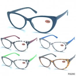 Spring Temple Plastic Fashion Reading Glasses 4 Style Asstd R9280-83 Spring Temple Plastic Fashion Reading Glasses 4 Style Asstd R9280-83