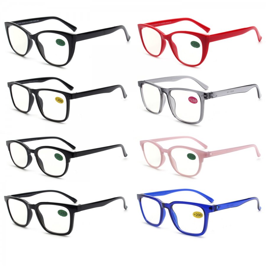 Fashion Plastic Reading Glasses 4 Style Asstd R9288-91