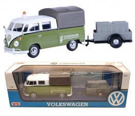 1:24 Volkswagen Type 2 (T1) - Road Maintenance Trailer (Green with White) MM79676MT 1:24 Volkswagen Type 2 (T1) - Road Maintenance Trailer (Green with White) MM79676MT
