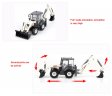 White Backhoe Loade 1:50 Heavy Die cast Model KDW625004W