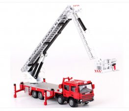 Aerial Fire Truck Construction Vehicle 1:50 Heavy Die cast Model KDW625014W Aerial Fire Truck Construction Vehicle 1:50 Heavy Die cast Model KDW625014W