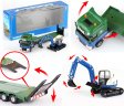 Flat Trailer with Loader 1:50 Heavy Die cast Model KDW625038W