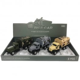 8" Diecast Military Transport Vehicle, 3 Colors Mixed WGT2422-6 8" Diecast Military Transport Vehicle, 3 Colors Mixed WGT2422-6